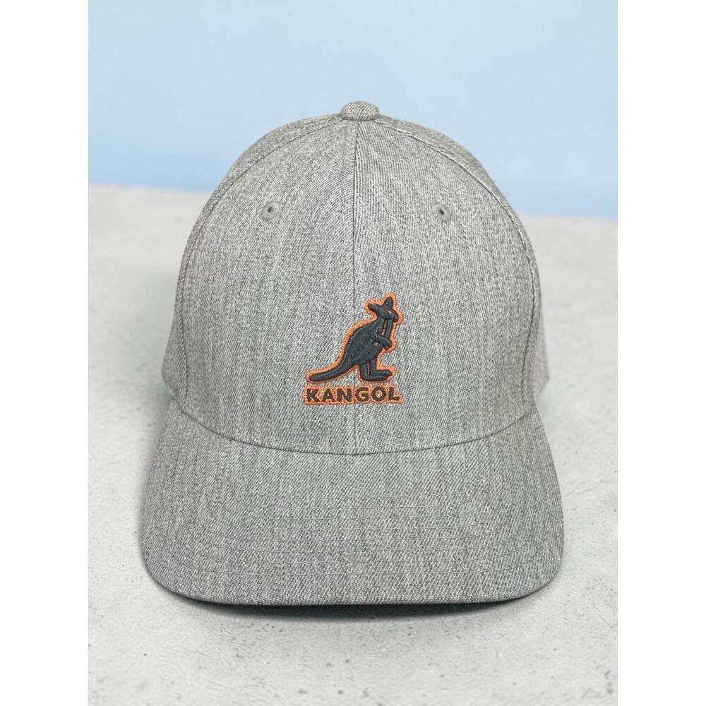 KANGOL 100% Authentic 3D GRAY FLEXFIT Baseball Hat Size L/XL - 5128BC